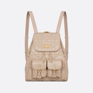 Dior Lambskin Powder Beige Caro Backpack